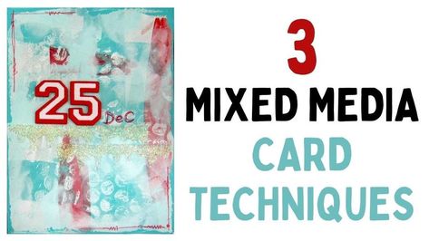 Mixed Media Cards Tutorial, Altered Playing Cards, Summer Art Projects, Mixed Media Diy, Handmade Cards Diy, Paper Craft Techniques, Mixed Media Art Tutorials, Mixed Media Cards, Mixed Media Tutorials