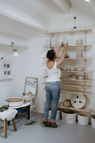 Props Storage, Home Studio Ideas, Studio Layout, Studio Shed, Pottery Store, Art Studio Room, Ceramics Studio, Ceramic Tools, Pottery Workshop