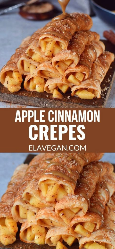 Maple Cream Sauce, Cinnamon Crepes, Apple Crepes, Sweet Crepes Recipe, Maple Whipped Cream, Easy Crepe Recipe, Crepes And Waffles, Sweet Crepes, Vanilla Sauce