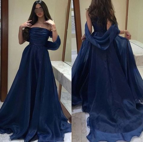 Dark Blue Ball Gown, Draped Wedding Dress, Long Ball Gown, Hot Prom Dress, Wedding Dress Bustle, Floor Length Wedding Dress, Blue Ball Gowns, Classy Prom Dresses, Prom Dress Inspiration