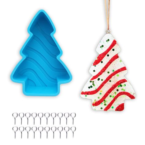 PRICES MAY VARY. 🎄🎄【Functional and Decorative】 This christmas tree freshie silicone mold not only can be used to fresh the air, but also a very cute Christmas freshies to decorate your your car, bathroom, bedroom and other places, especially on Christmas day. 🎄🎄【Package Includes】This freshies supplies kit including 1PCS Christmas tree car freshie mold, 20PCS screw eye pins. Plenty of accessories allow you to easily hang the Christmas car freshie on your car, bedroom, bathroom, enough for mee Car Bathroom, Clay Plaster, Car Bedroom, Soap Making Molds, Car Freshies, Aroma Beads, Plaster Molds, Diy Epoxy, Christmas Car