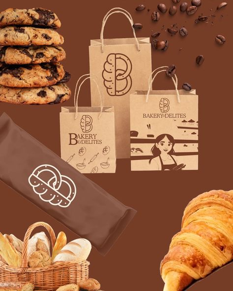 Bakery & delites bakery rebranding ! I was so excited to work on this project "Bakery and Delites is a luxurious artisanal bakery dedicated to crafting exquisite baked goods that delight the senses. our bakery is a haven for those who appreciate the finer things in life. We take pride in using only the highest quality ingredients, hand-selected to ensure every bite is a memorable experience." #branding #brandidentity #brandillustration #businessowner #businesstips #packaging #logo Bakery Branding Design, Bakery Packaging Design, Artisan Bakery, Packaging Logo, Bakery Branding, Restaurant Branding Design, Bakery Packaging, Elegant Branding, The Senses