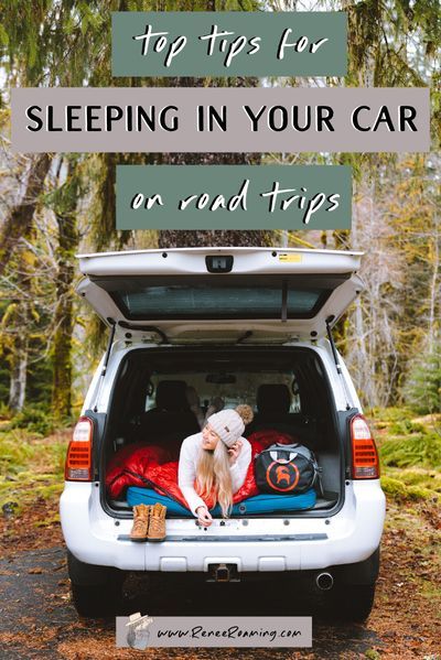 Tips For Sleeping, Car Camping Gear, Car On Road, Camping Gear Gadgets, Sleep In Car, Sleeping In Your Car, Auto Camping, Road Trip Camping, Suv Camping