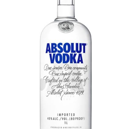 Absolut may be one of the most recognized brands of vodka in the world. The primary blue name in a simple sans serif typeface, with script type for their story is elegant, simple and timeless. Vodka Blue, Espresso Martini Recipe, Tesco Real Food, Premium Vodka, Copper Mugs, Absolut Vodka, Medicine Bottles, Wine Store, Tonic Water