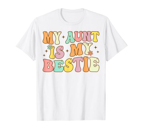 PRICES MAY VARY. My Aunt is My Bestie Funny Aunt And niece Matching outfits Gift For Niece Lightweight, Classic fit, Double-needle sleeve and bottom hem Bestie Funny, Aunt And Niece, Gift For Aunt, My Niece, My Bestie, Matching Outfits, T Shirts, Funny, T Shirt