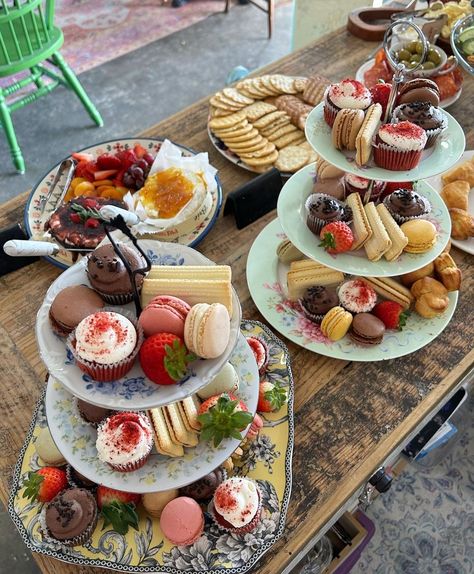 tea party bridal shower ideas • Instagram High Tea Platter, Bridal Tea Party Food, Bridal Shower Ideas Tea Party, Tea Party Wedding Shower Ideas, High Tea Baby Shower Ideas, Teatime Aesthetic, High Tea Ideas, Tea Party Themed Birthday, Afternoon Tea Desserts