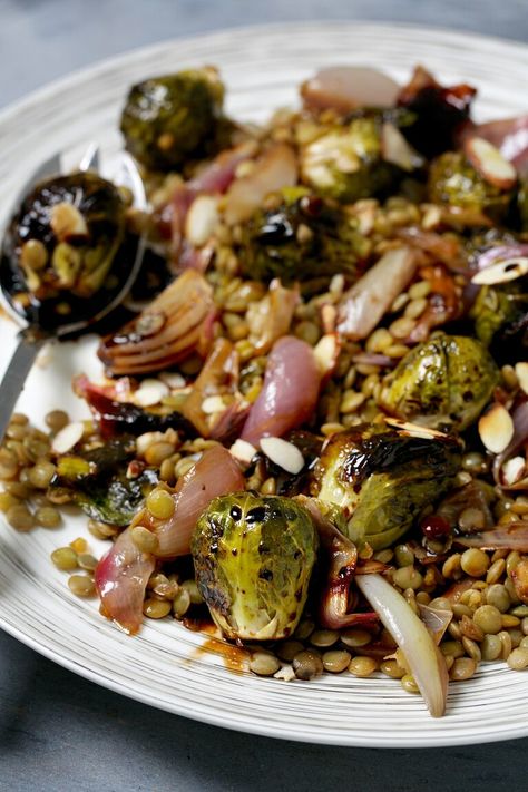 Ellie Krieger Recipes, Ellies Real Good Food, Tapas Dinner, Ellie Krieger, Party Snack Food, Roasted Brussels Sprouts, Sprout Recipes, Brussels Sprouts Recipe, Cooked Veggies