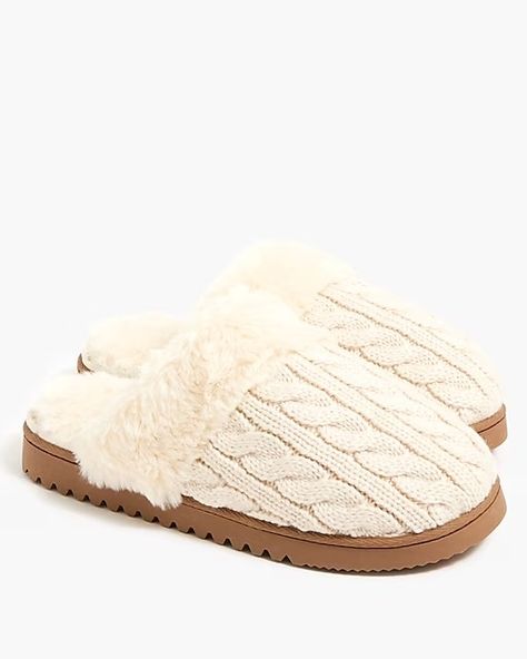 Factory: Slip-on Suede Shearling Slippers For Women Family Sweater, Knit Slippers, Ugg Tasman Slippers, Classic Slippers, Ugg Classic Ultra Mini, Shearling Slippers, Faux Fur Slippers, Slippers For Women, Knitted Slippers