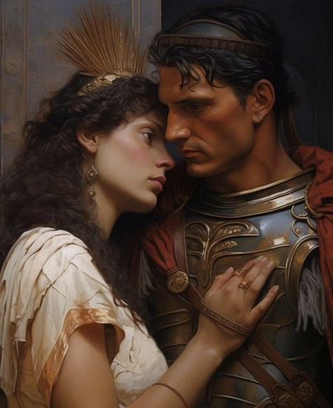 Vorstellung (@MensurMuse) / X Greek Myths Stories, Cleopatra And Julius Caesar, Cleopatra Art, Kingdom Of Egypt, Caesar And Cleopatra, Antony And Cleopatra, Roman Painting, Roman Man, Romance Covers Art