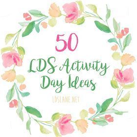 50 LDS Activity Day Ideas - ldslane.net #lds #activitydays #mormon Activity Days Lds, Lds Lifestyle, Activity Days Ideas, Activity Day Ideas, Lds Youth Activities, Lds Activities, Girls Activities, Lds Crafts, Mother Daughter Activities