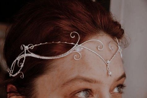 Elf Crown Aesthetic, Elven Accessories, Fae Crown, Fae Ears, Tiara Aesthetic, Fantasy Tiara, Elven Hair, Elf Crown, Elven Crown