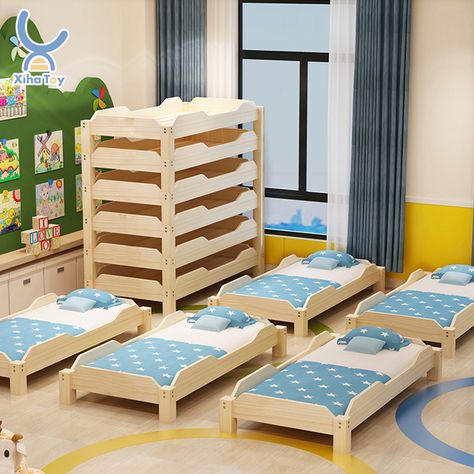 direct from Dalian West Shore Technology Co., Ltd. in CN Daycare Interior Design, Daycare Design Ideas, Daycare Room Design, Daycare Cots, Daycare Setup, Kindergarten Furniture, Micro Creche, Daycare Furniture, Daycare Rooms