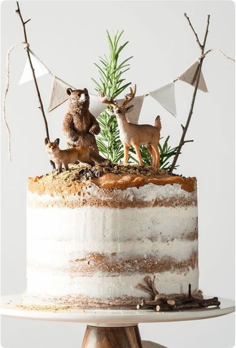 She Holds Dearly, Boys First Birthday Cake, Woodland Cake, Woodland Birthday, Smitten Kitchen, Cupcake Cake, First Birthday Cakes, Boy First Birthday, Baby Shower Woodland