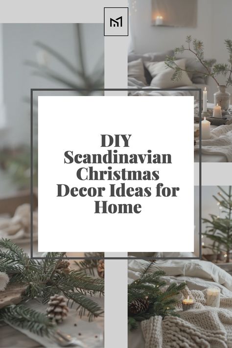 Add a touch of Scandinavian elegance to your home with DIY Christmas decorations. Think minimalist wreaths, natural materials like wood and pine cones, and candle-lit lanterns for a cozy ambiance. Simple Scandinavian Christmas, Scandinavian Christmas Tree Ideas, Nordic Christmas Decorations Inspiration, Christmas Decor Ideas Scandinavian, Scandinavian Christmas Wreath, Diy Scandinavian Christmas Decorations, Simple Christmas Aesthetic, Scandinavian Christmas Decorations Diy, Minimalist Wreaths