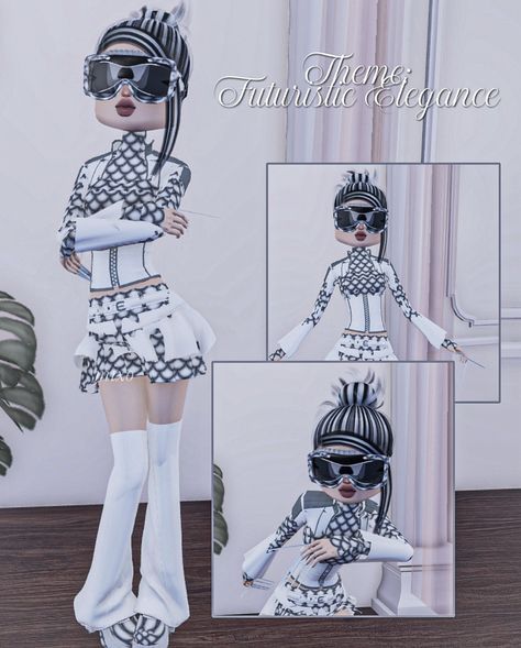 Di Futuristic Elegance Outfit, Futuristic Elegance Theme Dress To Impress Outfit, Avant Grade Dti Outfit, Dress To Impress Theme Future Elegance, Dti Theme Galactic Glam, Scifi Outfit Dress To Impress, Dti Theme Your Style, Dti Theme Futuristic Elegance, Futuristic Elegance Dti Outfit