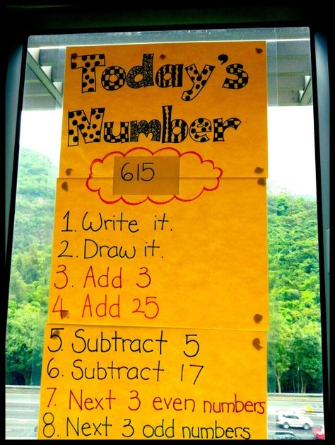 Change to make negative numbers, fractions, decimals.  Daily starter to incorporate practice everyday? Math Sheets, Daily Math, Second Grade Math, Math Workshop, Elementary School Teacher, Homeschool Math, 4th Grade Math, Common Core Math, First Grade Math