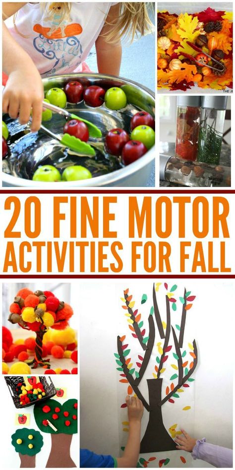 Fall Fine Motor Activities | The Jenny Evolution Fall Fine Motor Activities, Preschool Play, Fine Motor Activities For Kids, Occupational Therapy Activities, Fall Preschool Activities, Pumpkin Activities, Preschool Fine Motor, Autumn Activities For Kids, Fall Preschool