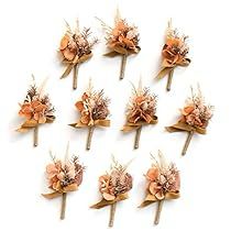 Anniversary Dinner Party, Vintage Fall Wedding, Fall Groom, Boutonnieres Prom, Burnt Orange Weddings, Light Pink Wedding, Groomsmen Boutonniere, Anniversary Dinner, Fall Wedding Cakes