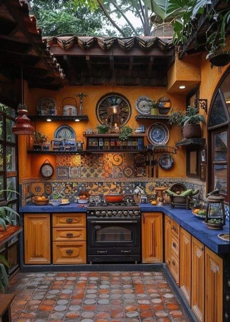 Spanish Kitchens, Hacienda Style Kitchen, Mexican Style Kitchens, Southwest Kitchen, Spanish Style Kitchen, Spanish Kitchen, Mexican Kitchen Decor, Spanish Home Decor, Ikea Kitchen Design