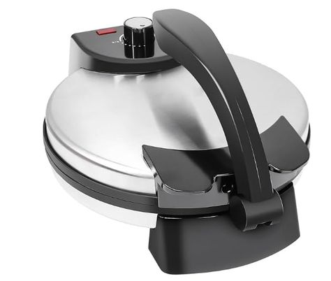 PRICES MAY VARY. Tortilla Press🧇: Elevate your cooking game with our Electric Roti Maker, designed to make homemade tortillas effortlessly. This 10-inch Stainless Steel Non-Stick Automatic Roti Maker ensures easy use and quick unmolding. Non-stick Surface for Easy Maintenance🧆:Clean up is a breeze with the non-stick surface of our Electric Tortilla Maker. The 10-inch roti maker's material prevents dough from sticking, and its smooth surface allows for even pressing of dough. The removable hand Pizza Machine, Roti Maker, Pancake Machine, Tortilla Maker, Cake Stall, Cake Machine, Dough Press, Pancake Maker, Tortilla Press