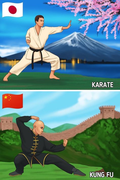 Karate and Kung Fu are 2 disciplines of martial arts that may seem very similar at first sight. However, there are certain aspects that can help you tell the difference between them. 5-Minute Crafts has created this short guide that will allow you to tell whether you’re watching someone perform Karate or Kung Fu. Kung Fu Martial Arts, Healthy Man, Manga Drawing Tutorials, Martial Arts Styles, Godly Man, Aikido, Living In New York, God Loves Me, 5 Minute Crafts