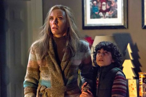 "Krampus" movie still, 2015.  L to R: Toni Collette, Emjay Anthony. Emjay Anthony, Krampus 2015, Krampus Movie, Christmas Comedy Movies, Toni Collette, Funny Christmas Movies, Muppet Christmas Carol, Classic Christmas Movies, Adam Scott