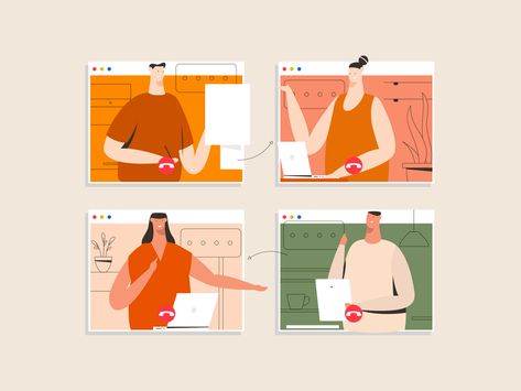 Online Meeting Illustration, Meeting Illustration, Templates Background, Online Illustration, Dribbble Design, Online Meeting, Minimal Illustration, Graphic Design Jobs, Illustration Art Design