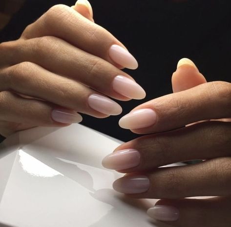 best-nude-nail-polish-in-a-light-creamy-pink-hue-on-two-slim-hands-wearing-an-oval-pointy-manicure-black-and-white-background Stars Nails, Manicured Nails, Elegant Manicure, Almond Shape Nails, Nail Art Wedding, Nail Shapes, Manicure E Pedicure, Wet N Wild, Chrome Nails