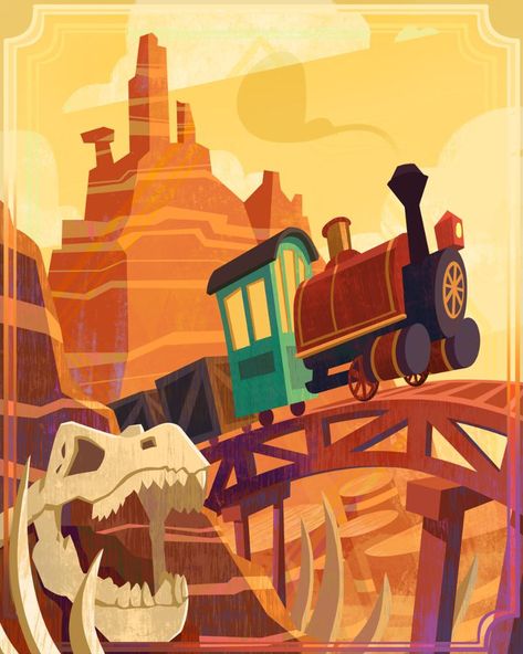 Big Thunder Mountain Railroad, Vintage Disney Posters, Thunder Mountain Railroad, Happy 40th Anniversary, Big Thunder Mountain, Disneyland Rides, Thunder Mountain, Disney World Rides, Disneyland California Adventure