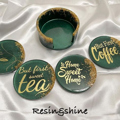 Square Resin Coasters Ideas, Mdf Resin Coasters, Risen Coasters, Resin Tea Coasters, Resin Coster, Resin Coasters Ideas, Resin Aesthetic, Customized Coasters, Diy Resin Flowers