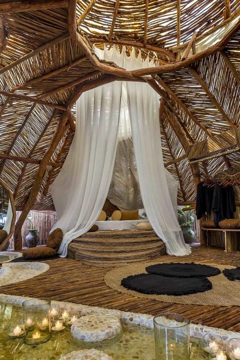 Best Hotels On Tulum Beach - Vanessa Aguirre Tulum Beach Hotels, Tulum Mexico Hotel, Tulum Travel, Tulum Hotels, Bamboo Structure, Tulum Beach, 카페 인테리어 디자인, Design Hotel, Atv Quads