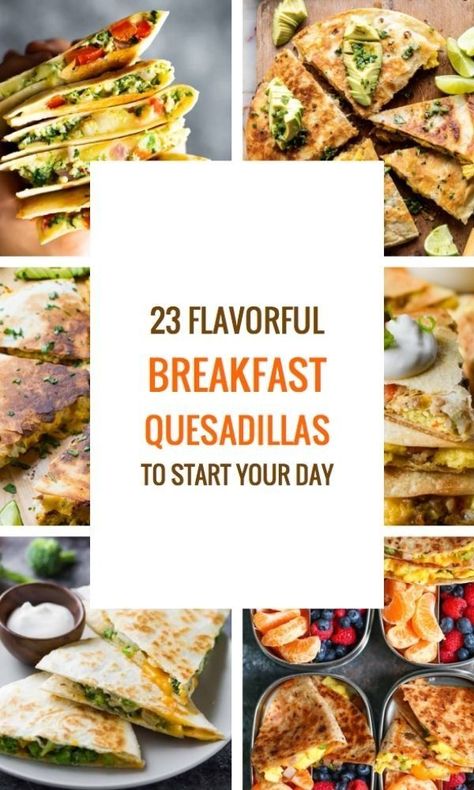 23 Best Breakfast Quesadilla Recipes - How to Make Breakfast Quesadilla #breakfast #quesadilla #breakfastquesadilla https://parade.com/1154357/felicialim/breakfast-quesadilla-recipes/ Breakfast Ideas Quesadilla, Breakfast Quasidilla Recipes, Breakfast Quesadillas Recipes, Breakfast Quesadilla Meal Prep, Breakfast Quesadilla Healthy, Quesadilla Breakfast, Dessert Quesadilla Recipes, Veggie Quesadilla Recipes, Tortillas Recipes