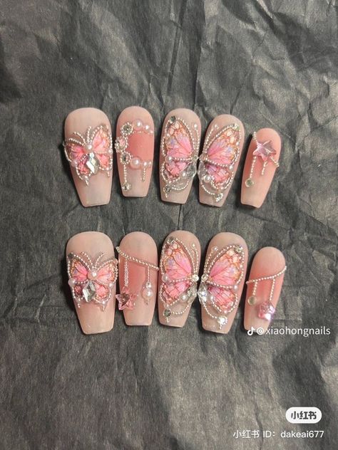 Rave Nails, Caviar Nails, Kutek Disney, Boho Nails, Fake Nails Designs, Blush Nails, Pretty Nail Art Designs, Pretty Gel Nails, Really Cute Nails