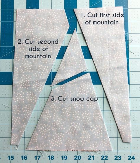 Mountain Quilt Block, Mountains Quilt, Trees Tutorial, Mountain Quilt Pattern, Mountain Quilt, Diary Of A Quilter, Quilt Blocks Easy, Mountain Quilts, Row Quilt