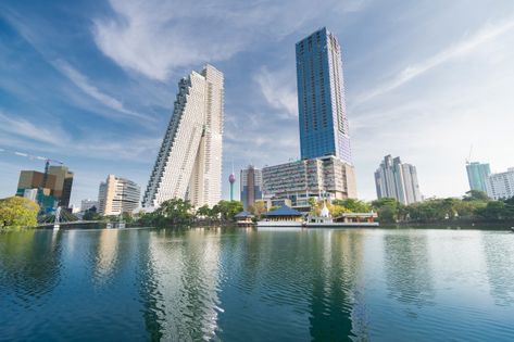 Colombo city skyline, sri lanka | Premium Photo #Freepik #photo #tree #water #city #light Colombo City, Sri Lanka Beach, Water City, Colombo Sri Lanka, City Light, Nature Tour, White Water Rafting, Hindu Temple, Photoshop Effects