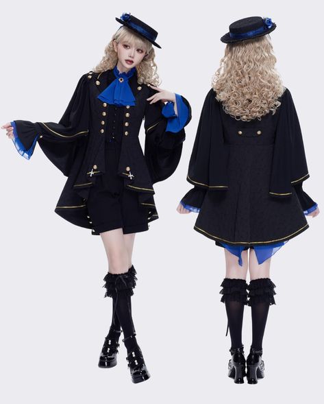 🖤💙Embrace the darkness within with our Ciel Phantomhive-inspired outfits! Set 1: Shirt + Lolita Skirt; Set 2: Shirt + Ouji Shorts + Coat Get Yours Now👉 https://www.devilinspired.com/ouji-fashion #devilinspired #oujifashion #oujilolita #gothicfashion #gothlolita #ouji #gothaesthetic #eglcommunity Ouiji Girl Fashion, Ouji Fashion Girl, Ouji Shorts, Ouji Fashion, Embrace The Darkness, Oc Design, Yume Kawaii, Hime Gyaru, Ciel Phantomhive