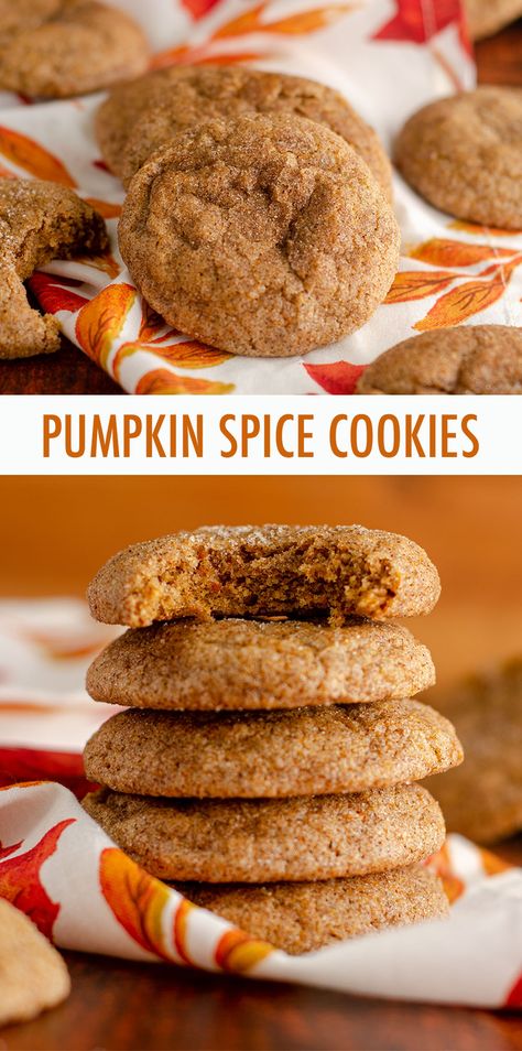 Pumpkin Spice Cookie Recipe, Spice Cookie Recipes, Spice Sugar Cookies, Pumpkin Cookie Recipe, Pumpkin Recipes Easy, Pumpkin Spice Recipe, Pumpkin Spice Cookies, Pumpkin Recipes Dessert, Spice Cookies