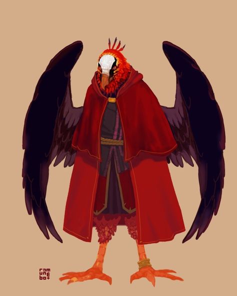 ArtStation - Aarakocra Designs, Ramunébot Bearded Vulture Aarakocra, Aarocockra Dnd, Vulture Aarakocra, Dnd Aarakocra, Sun Character, Dnd Board, Bearded Vulture, Dark Sun, Dnd Races