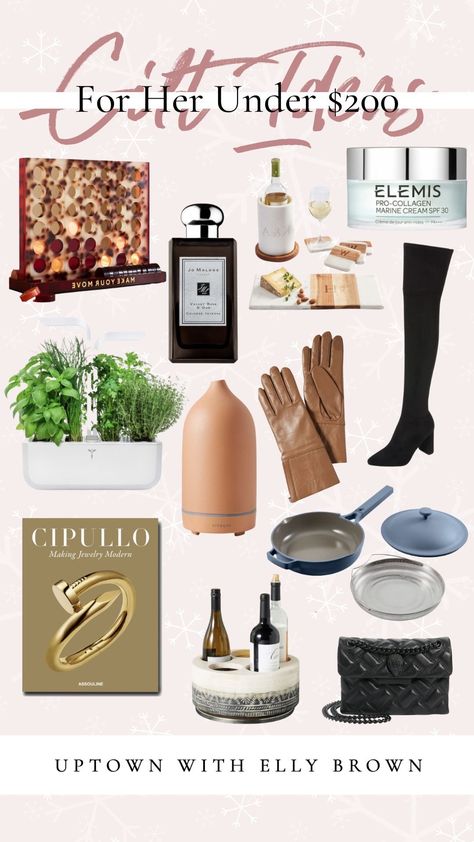 Find the best gift ideas for her this holiday season at every price point. This under $200 gift guide for her includes splurge ticket gift ideas for your wife, mom, girlfriend, etc. Find unique gift ideas from fashion accessories to home decor in this luxury gift guide for her. Ticket Gift Ideas, Gift For Myself, Romantic Gifts For Boyfriend, Shopping List Clothes, Minnie Rose, Casual Outfits For Moms, Blogger Photography, Gift Ideas For Her, Best Gift Ideas