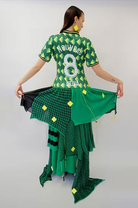 Umbro Launches New Upcycling Campagin With Nova Nørgaard | Hypebeast Style For Short Women, Fashion Designer Aesthetics, Ropa Upcycling, Fashion Editorial Layout, Streets Of Tokyo, Football Fashion, Into Fashion, Outfit Layout, Fashion Statements