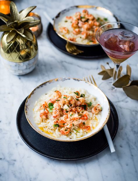 Champagne Risotto, Crayfish Recipes, Aphrodisiac Foods, Fest Mad, Risotto Recipe, Restaurant Ideas, Pescatarian Recipes, Risotto Recipes, Starters Recipes