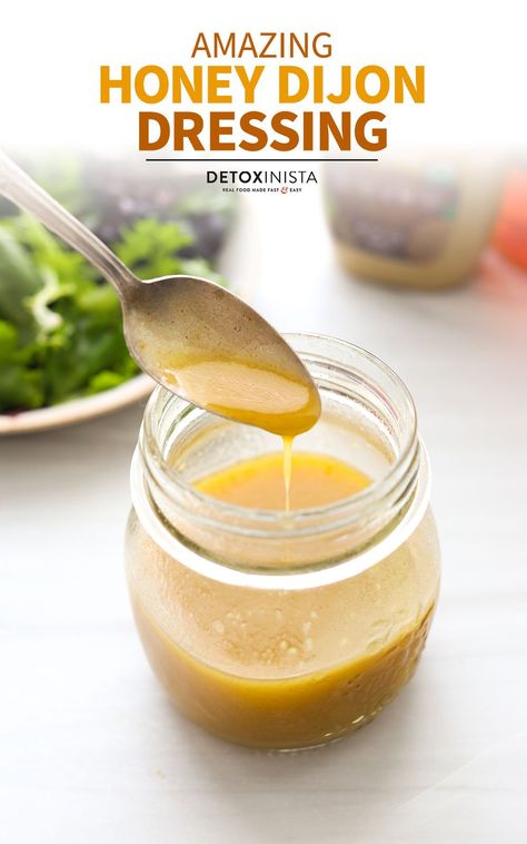 Mustard Vinaigrette Dressing Recipe, Dijon Dressing Recipe, Dijon Vinaigrette Dressing, Honey Salad Dressing, Creamy Honey Mustard, Honey Dijon Dressing, Honey Mustard Salad Dressing, Mustard Salad Dressing, Honey Mustard Recipes