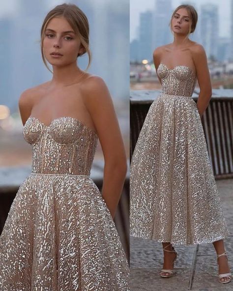 fashion.pdf on Instagram: "Pick up your favorite dress 1➡️9? 😍 Follow @fashion.pdf ❤️ By @berta" Golden Dress Outfit, Shimmer Wedding Dress, Golden Dress, Maxi Skirt Dress, Organic Cotton Clothing, Short Prom Dress, Refashion Clothes, Latest Outfits, Favorite Dress