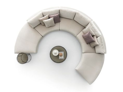 LOMAN | Curved sofa By Ditre Italia design Stefano Spessotto Curved Sofa Living Room, Sofa Pouf, Curved Sofas, Circle Sofa, Ditre Italia, Curved Sectional, Custom Sectional Sofa, Italia Design, Round Sofa