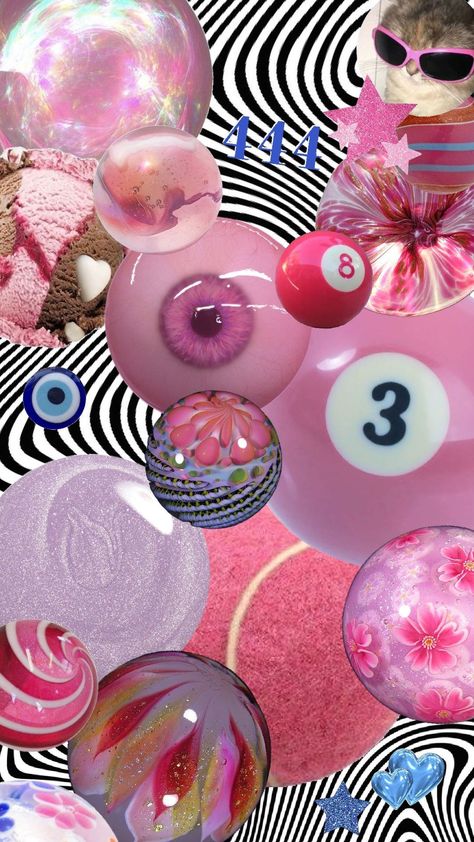 3 Angel Number, Pink Aesthetic Phone, 444 Angel Number, Angel Number 444, Number Wallpaper, Evil Eye Art, Ball Aesthetic, Eyes Wallpaper, Iphone Lockscreen