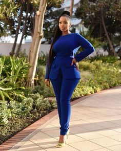 17 Outfit Ideas From Our Fave South African BellaStylistas | BellaNaija Blue Trouser Outfit Women, Male Wears, Outfit Male, African Men Clothing, Male Outfit, Fashion Work Outfit, Corporate Dress, Male Clothes, Male Clothing