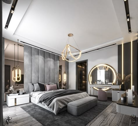 Master on Behance Luxe Bedroom, Bedroom Interior Design Luxury, Interior Design Per La Casa, Modern Luxury Bedroom, Modern Bedroom Interior, Luxury Bedroom Design, Luxury Bedroom Master, غرفة ملابس, Elegant Bedroom