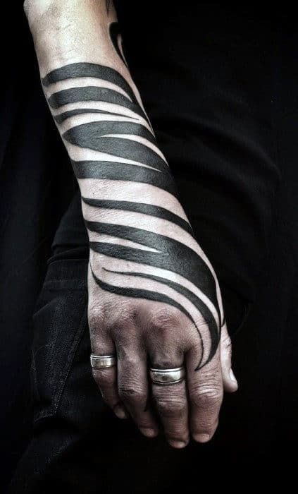 40 Zebra Tattoos For Men - Safari Striped Design Ideas Zebra Print Tattoos, Tiger Stripe Tattoo, Zebra Tattoos, Stripe Tattoo, Men's Tattoos, Wing Tattoo Men, Black And White Tattoo, Forearm Sleeve, Forearm Sleeve Tattoos