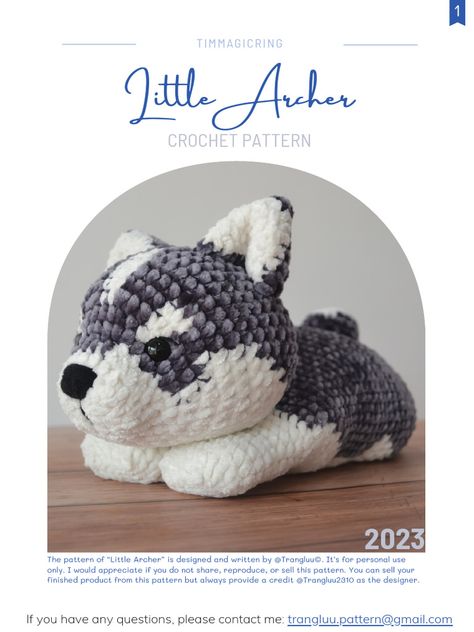 Crochet Husky Pattern Free, Husky Crochet Pattern Free, Scribd Crochet Pattern, Puppy Crochet Pattern Free, Crochet Puppy Pattern Free, Husky Plush, Crochet Wolf, Crochet Dog Patterns, Giraffe Crochet