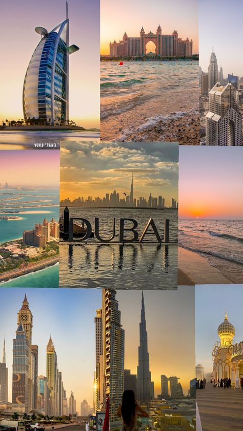 #Dubai #Vacation #View Dubai Vacation Pictures, Vision Board Dubai, Dubai Manifestation, Dubai Collage, Dubai Images, Dubai Vibes, Dubai Wallpaper, Travel Aesthetic Wallpaper, Manifestation List